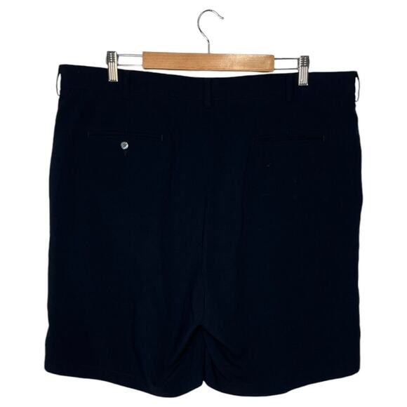 Nike Golf Shorts Mens 42 Pleated Front Chino Athletic Classic Casual Navy Blue - Picture 2 of 13